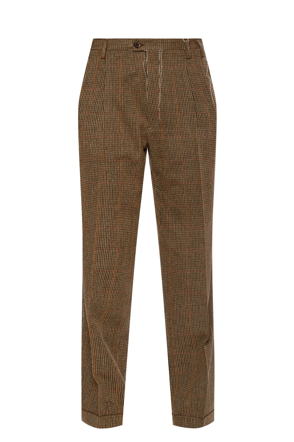 Maison Margiela Patterned pleat-front trousers